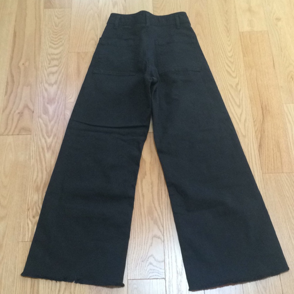 Zara SZ 4, black high rise wide leg jeans. - Picture 7 of 10